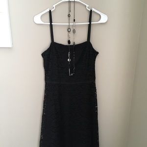 Ann Taylor black lace dress